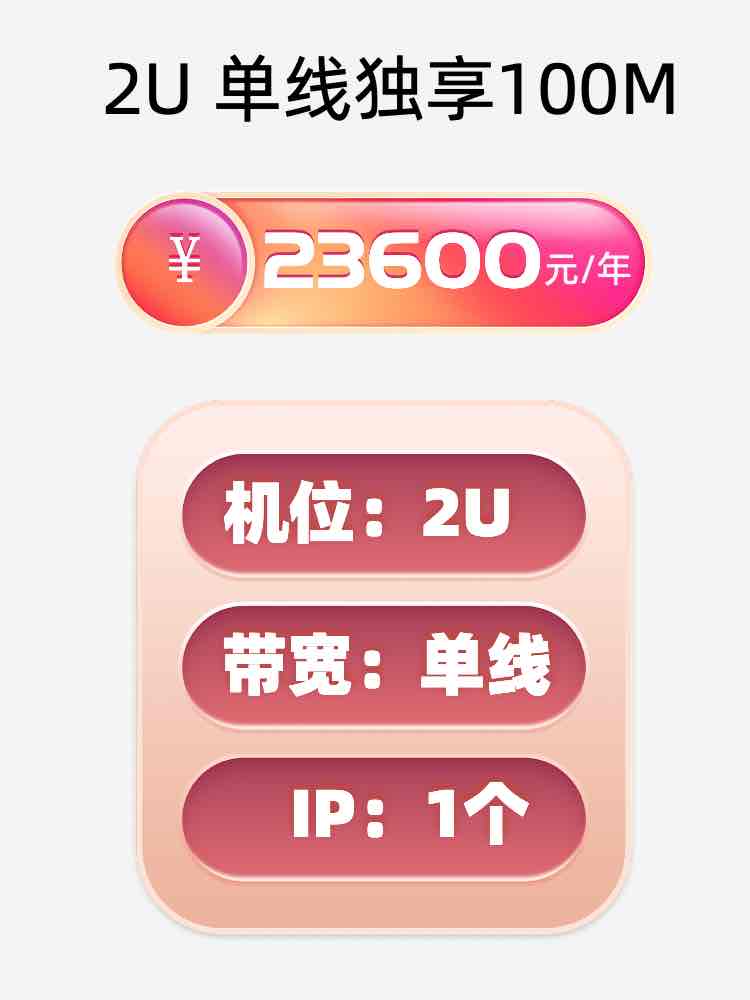 济宁单线100M服务器托管价格